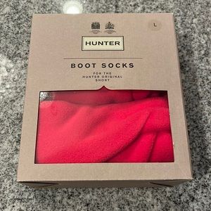 HUNTER - NIB - boot socks for woman’s original short boot in bright pink